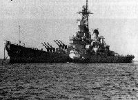 [Photo: battleship.]
