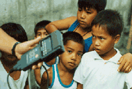 kids with geiger counter